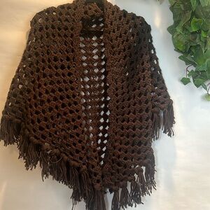 Handmade Crochet Wrap Chocolate Brown​